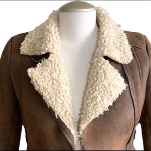 H&M brown faux suede with sherpa lining, 2